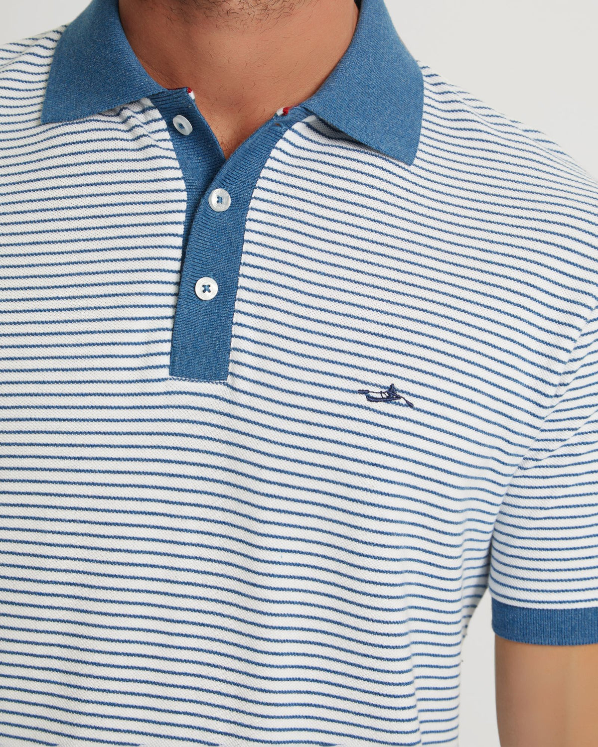 MACK STRIPED ORGANIC COTTON POLO MENS KNITS