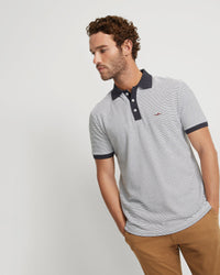 MACK STRIPED ORGANIC COTTON POLO MENS KNITS