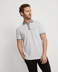 MACK STRIPED ORGANIC COTTON POLO MENS KNITS