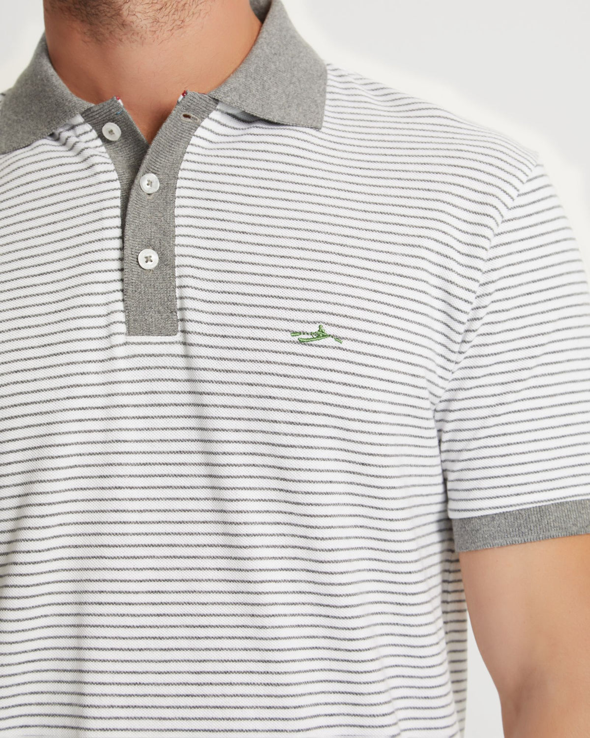 MACK STRIPED ORGANIC COTTON POLO MENS KNITS