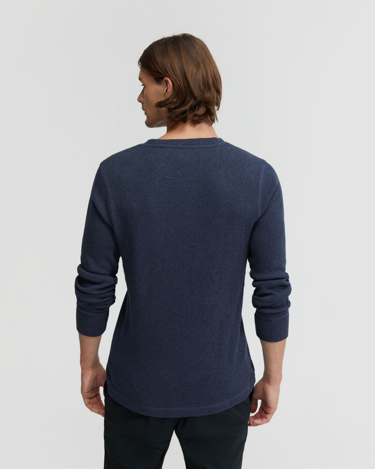 HENRY ORGANIC COTTON WAFFLE LONG SLEEVE TEE MENS KNITS