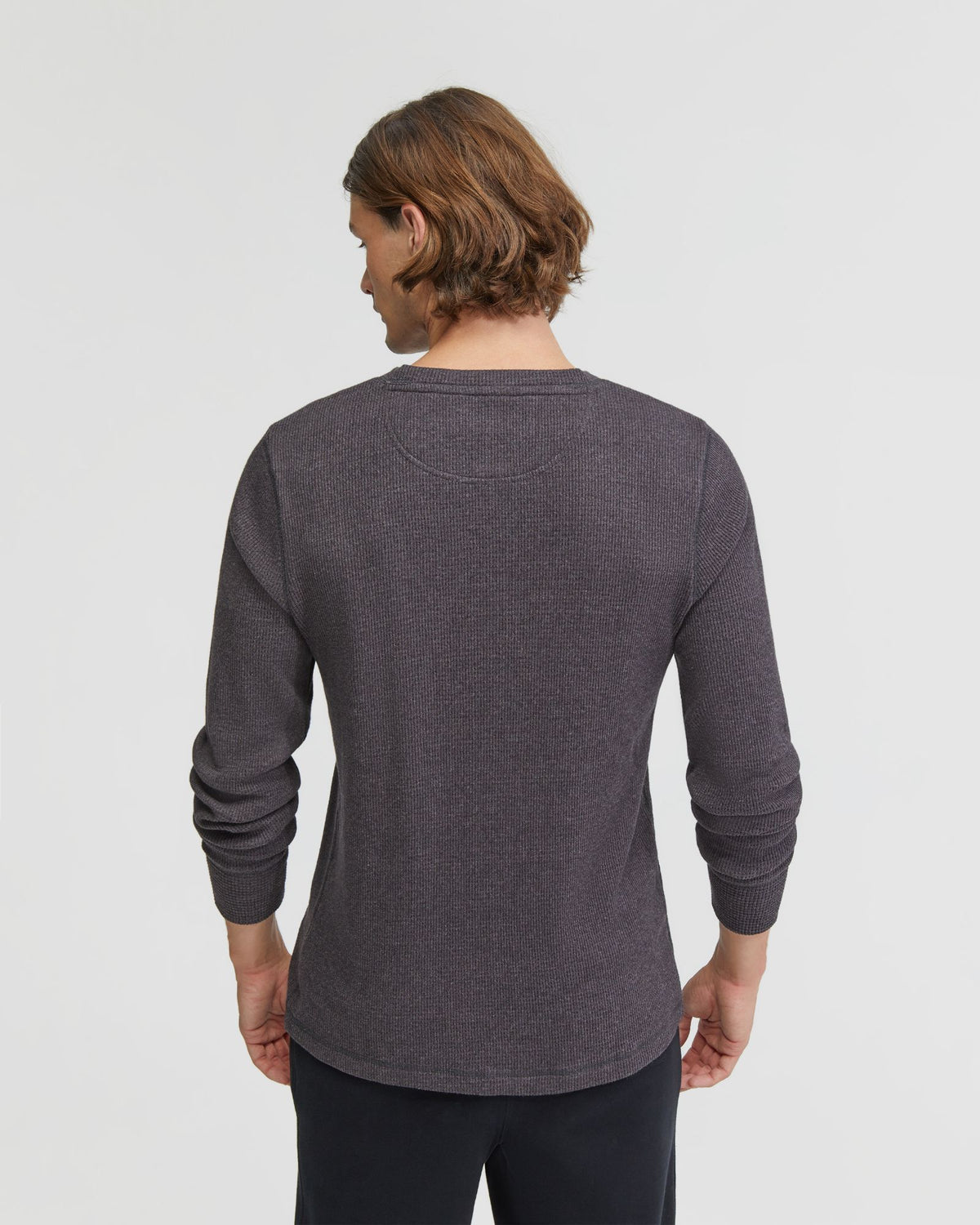 HENRY ORGANIC COTTON WAFFLE LONG SLEEVE TEE MENS KNITS