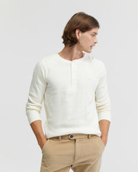 HENRY ORGANIC COTTON WAFFLE LONG SLEEVE TEE MENS KNITS