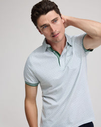 Milo Cotton Jersey Printed Polo - Available ~ 1-2 weeks MENS KNITS