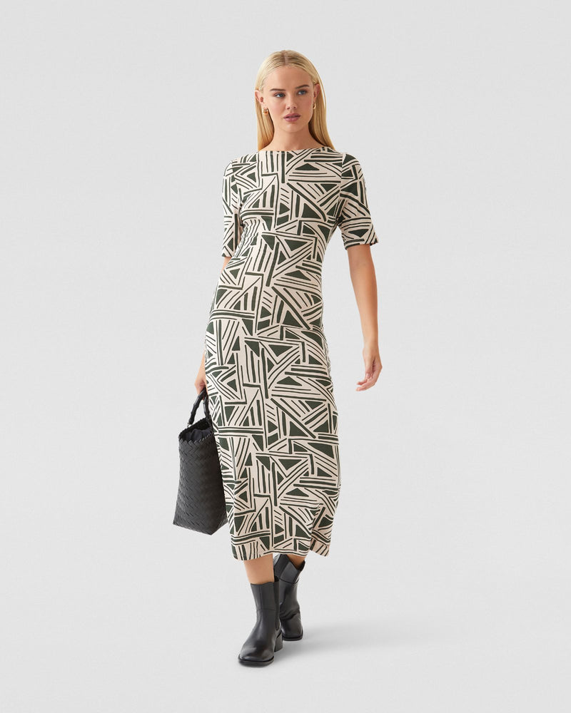 Leonie Printed Jersey Dress