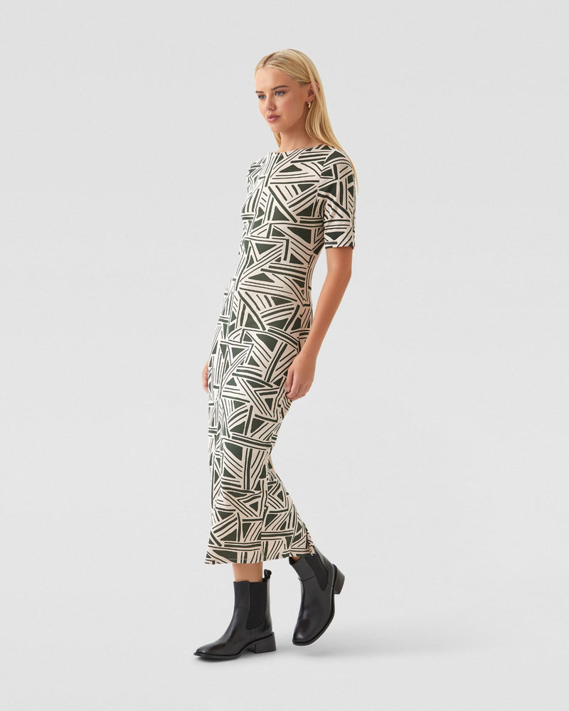 Leonie Printed Jersey Dress