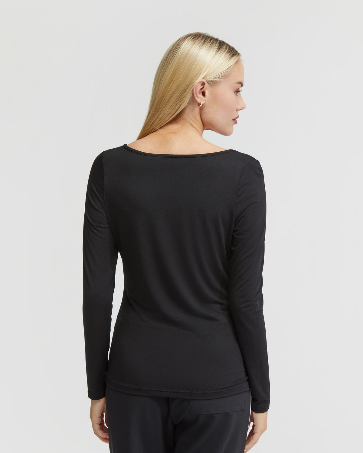 CASSIE SQUARE NECK LONG SLEEVE T-SHIRT - AVAILABLE ~ 1-2 weeks WOMENS TOPS