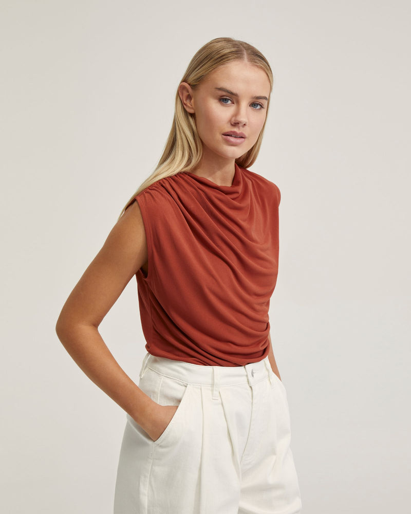 ASTRID JERSEY TOP WOMENS TOPS