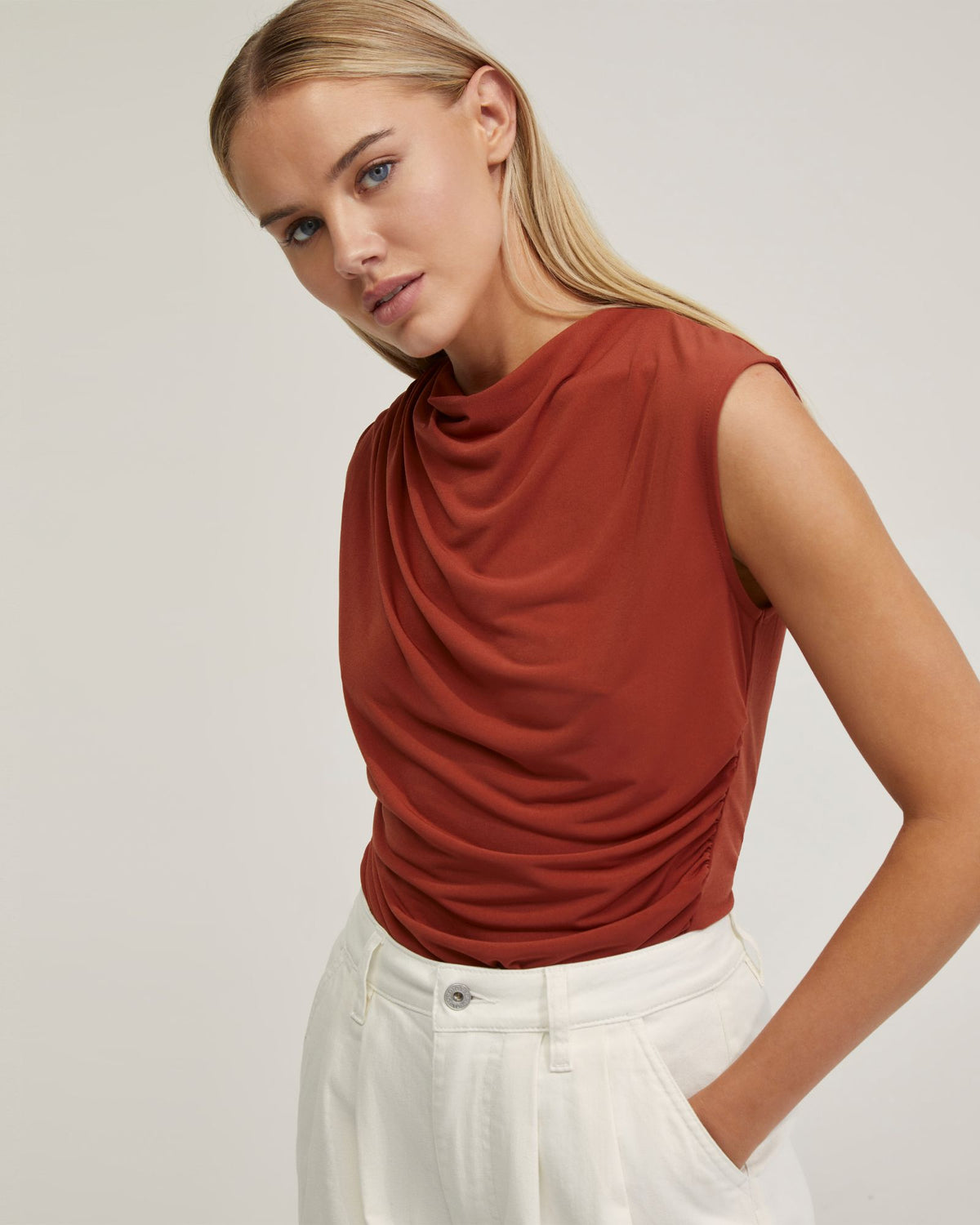 ASTRID JERSEY TOP WOMENS TOPS