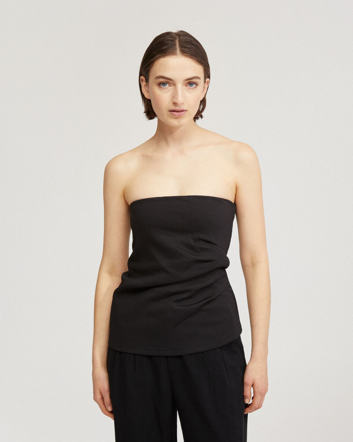 CLARA STRAPLESS PONTI TOP WOMENS TOPS