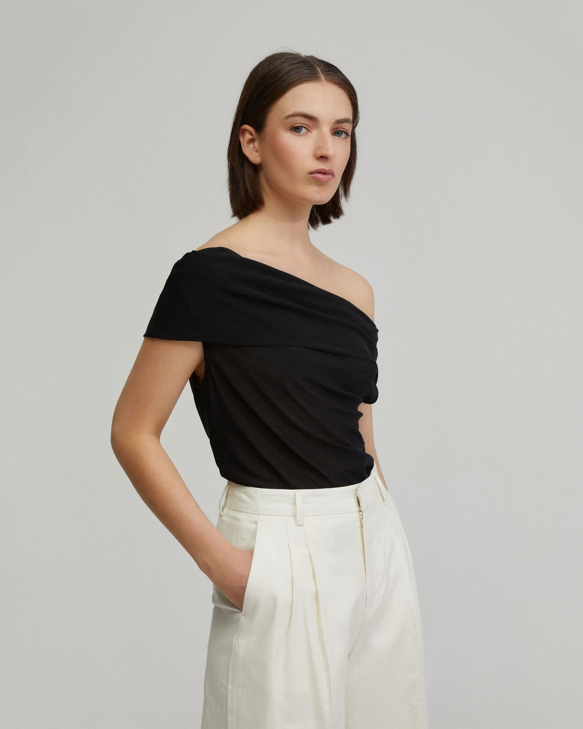 Nia Mesh Off-Shoulder Top WOMENS TOPS