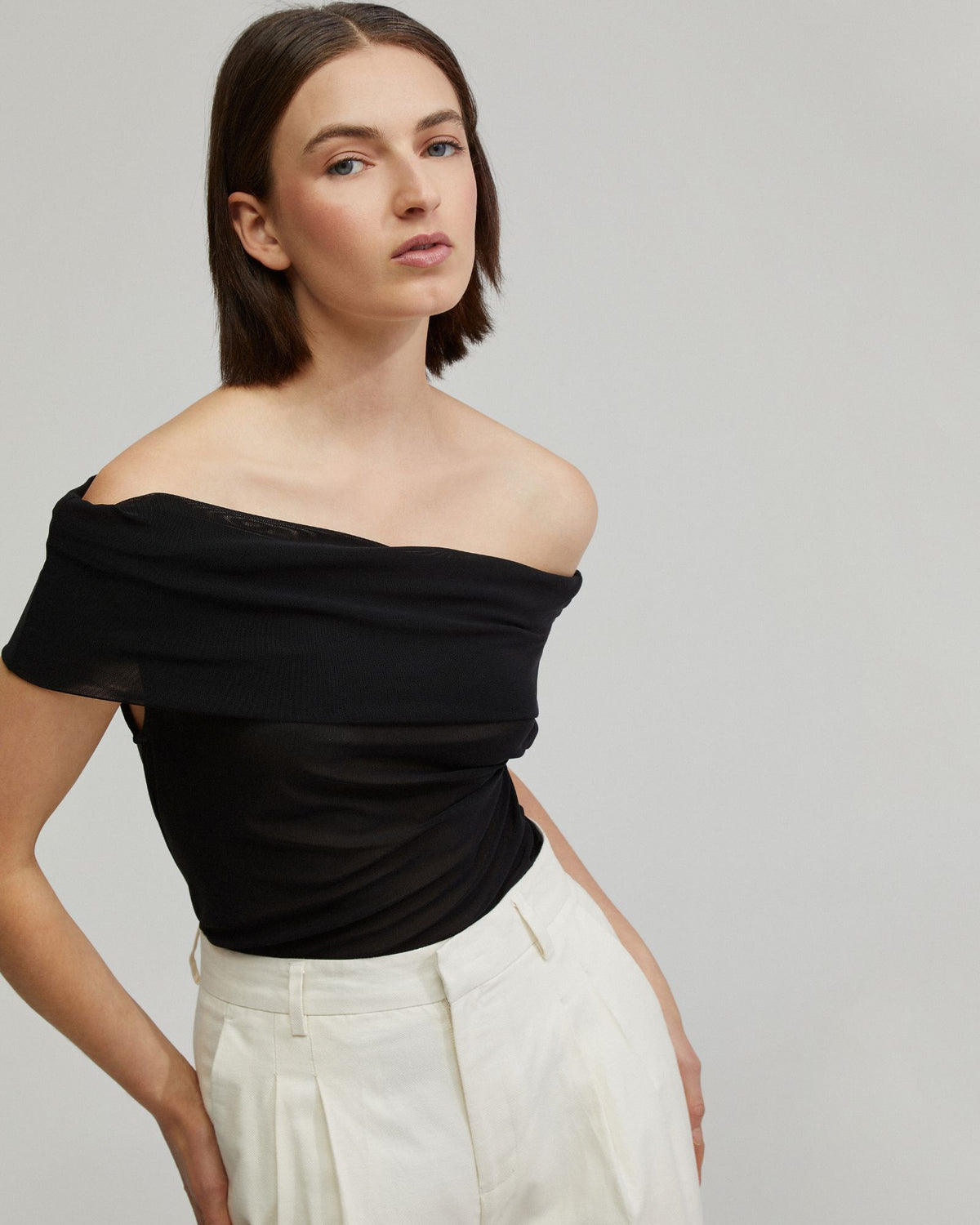 Nia Mesh Off-Shoulder Top WOMENS TOPS