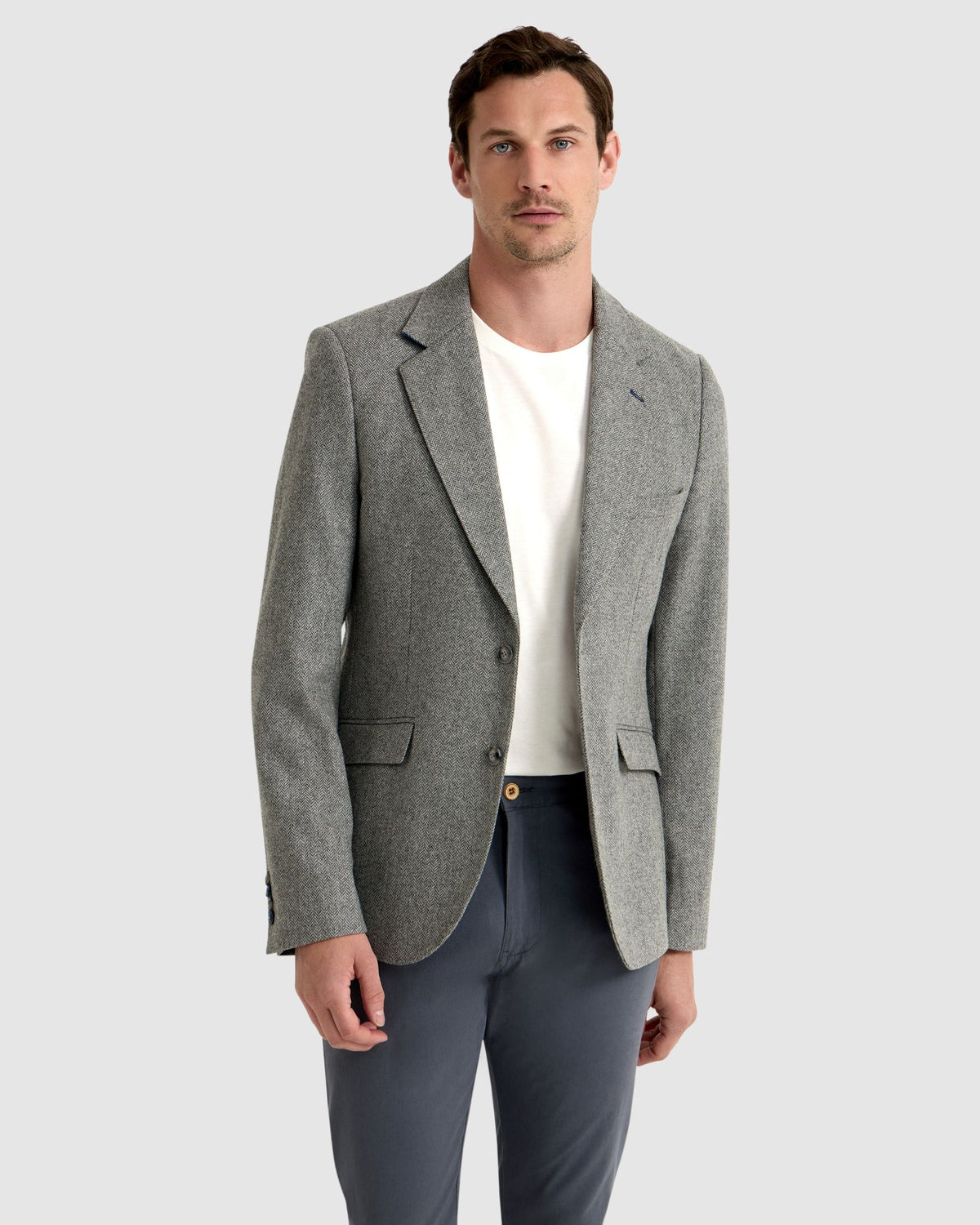 Grey wool hotsell mens blazer