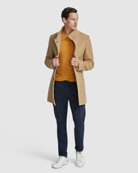 DUNBAR HERRINGBONE WOOL RICH COAT MENS JACKETS AND COATS