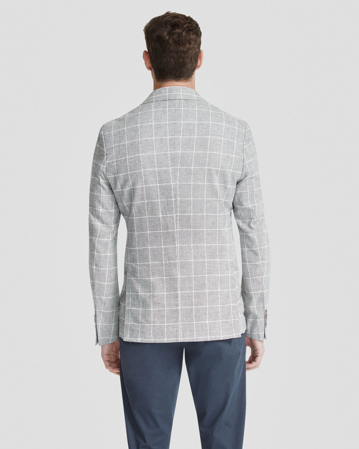 BLAKE LINEN BLEND CHECK BLAZER MENS JACKETS AND COATS