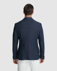 MILTON LINEN BLAZER WITH PEAK LAPEL - AVAILABLE ~ 1-2 weeks MENS JACKETS AND COATS