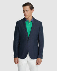 MILTON LINEN BLAZER WITH PEAK LAPEL - AVAILABLE ~ 1-2 weeks MENS JACKETS AND COATS