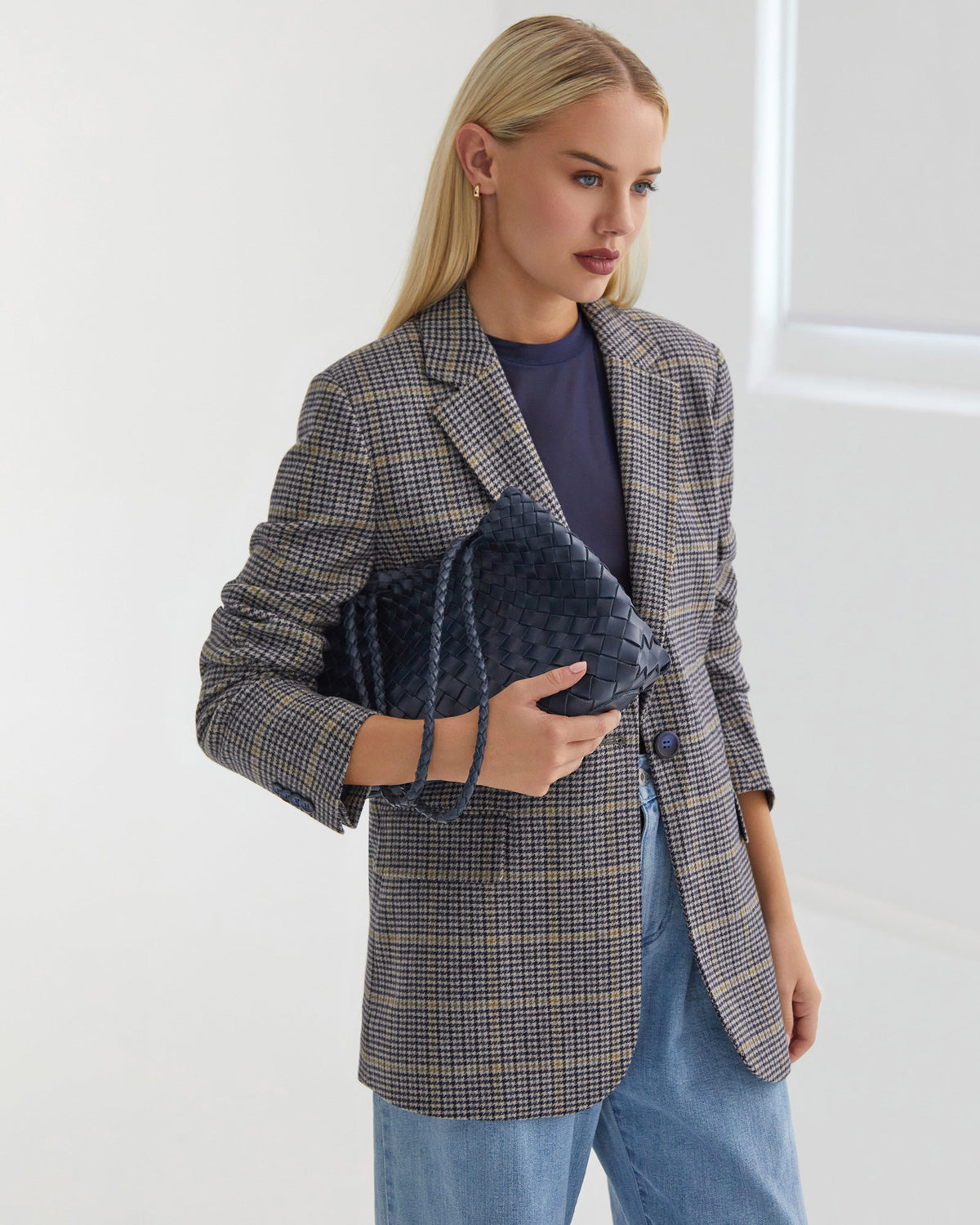 Willow Wool Rich Check Blazer Oxford Shop