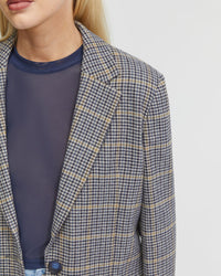 WILLOW WOOL RICH CHECK BLAZER WOMENS SUITS JKTS COATS