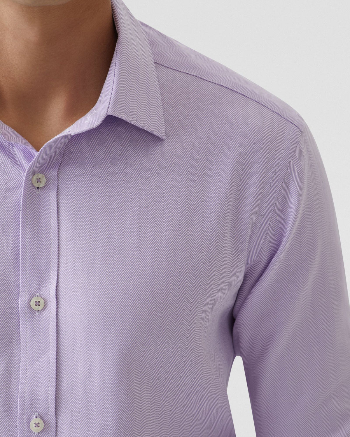 BECKTON HERRINGBONE COTTON SHIRT MENS SHIRTS