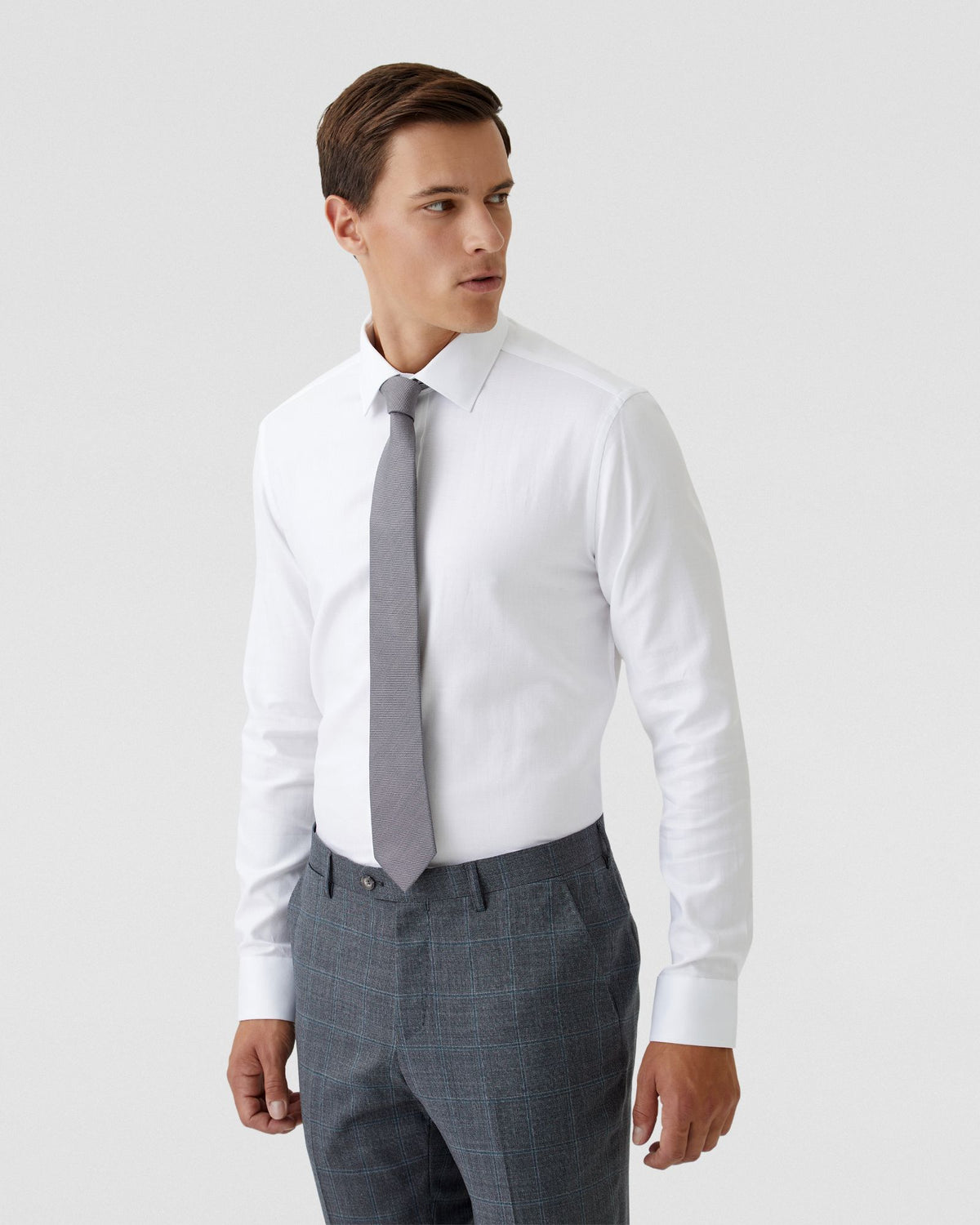 BECKTON HERRINGBONE COTTON SHIRT MENS SHIRTS