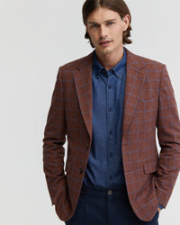 BLAKE WOOL RICH CHECK BLAZER MENS JACKETS AND COATS