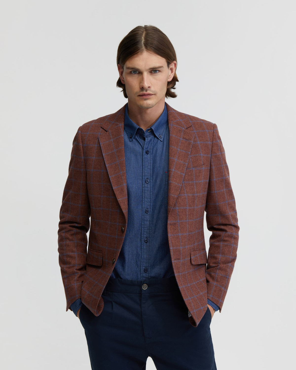 BLAKE WOOL RICH CHECK BLAZER MENS JACKETS AND COATS