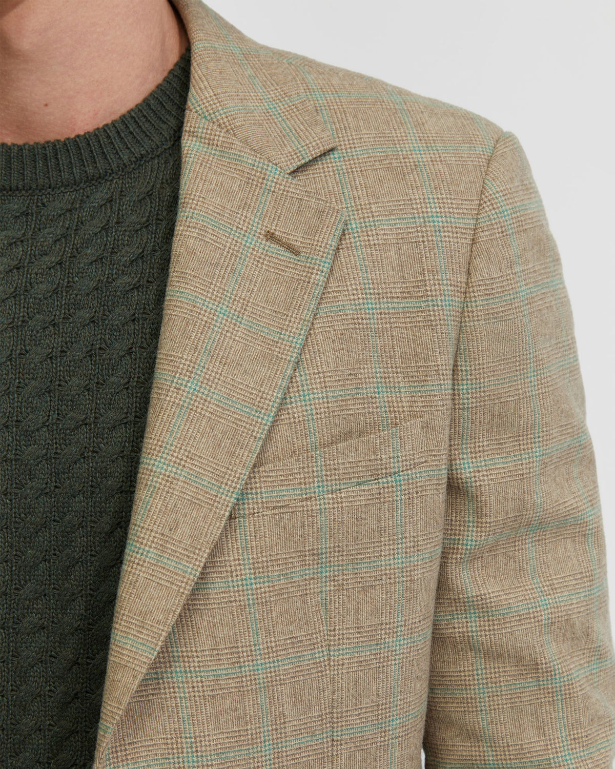 BLAKE WOOL RICH CHECK BLAZER MENS JACKETS AND COATS