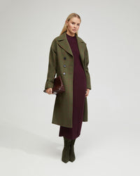 ANNA WOOL RICH CHECK COAT WOMENS SUITS JKTS COATS