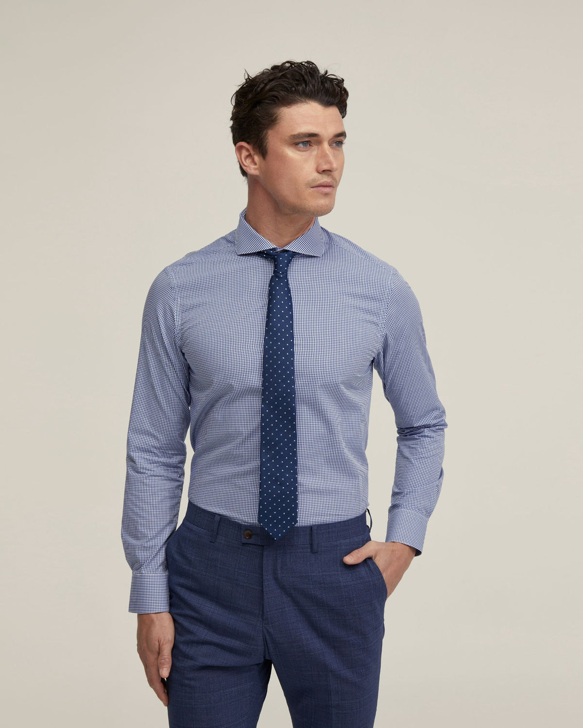 KENSINGTON SLIM FIT CHECK SHIRT MENS SHIRTS