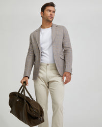 BLAKE LINEN BLEND CHECK BLAZER MENS JACKETS AND COATS