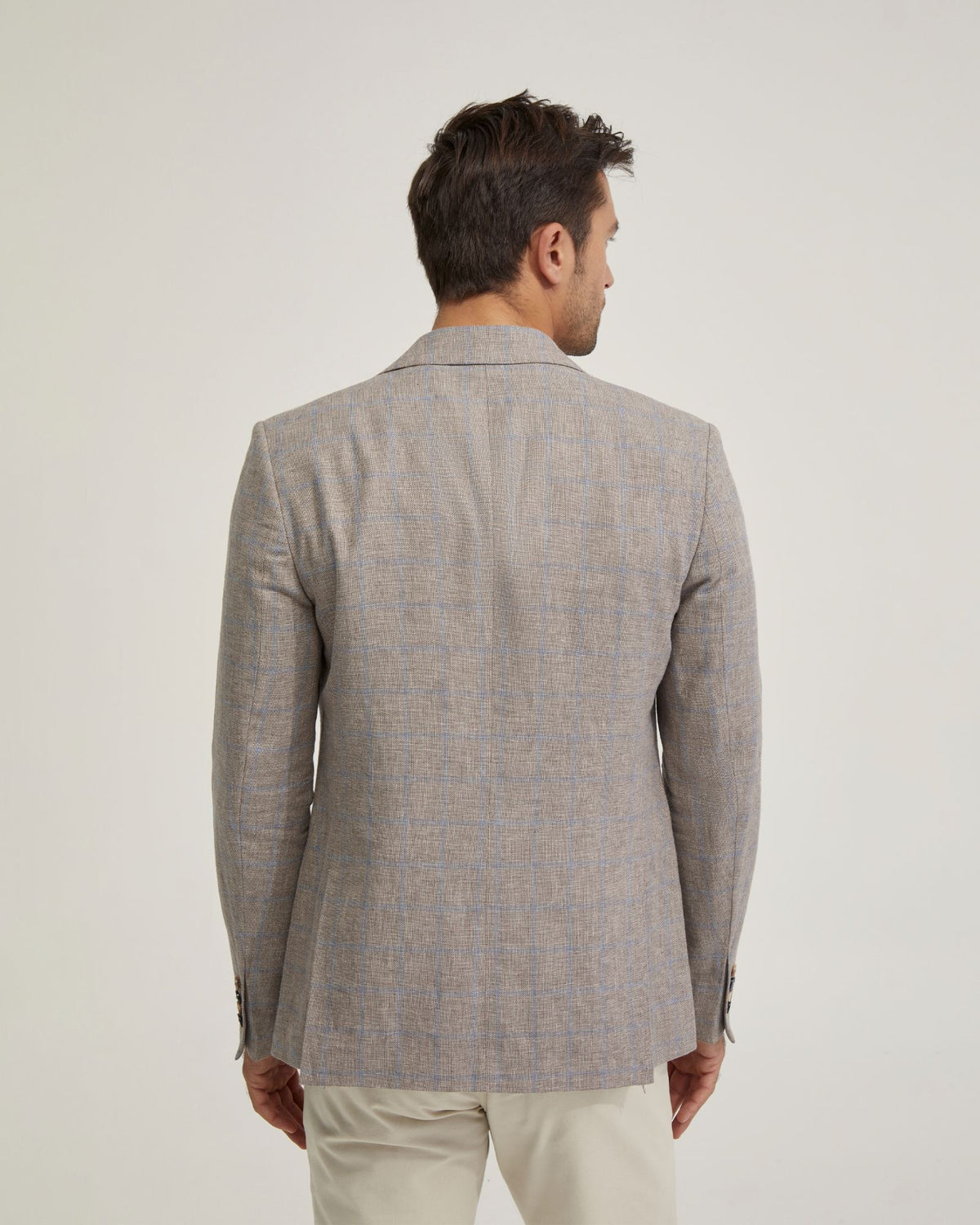 BLAKE LINEN BLEND CHECK BLAZER MENS JACKETS AND COATS