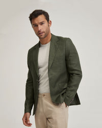 BLAKE LINEN BLAZER MENS JACKETS AND COATS