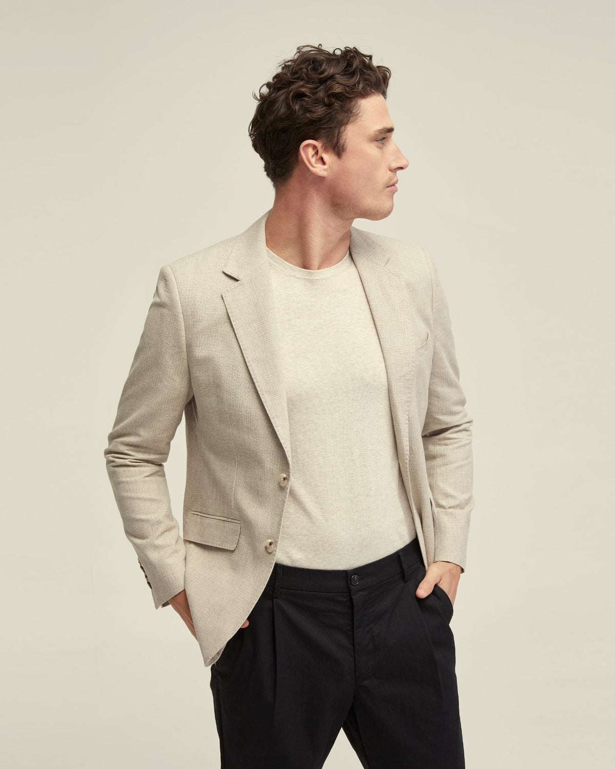 BLAKE LINEN BLEND BLAZER MENS JACKETS AND COATS