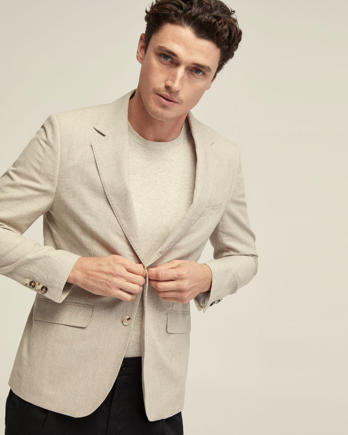 BLAKE LINEN BLEND BLAZER MENS JACKETS AND COATS