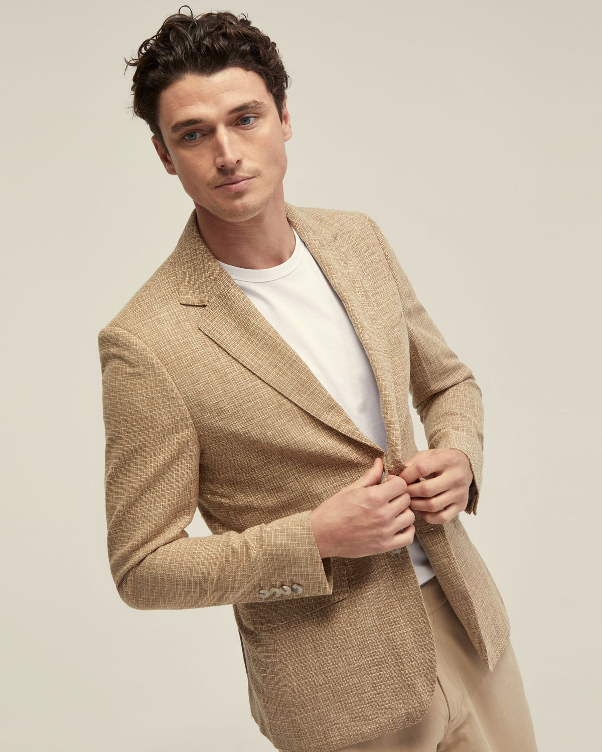 BLAKE LINEN BLEND BLAZER MENS JACKETS AND COATS