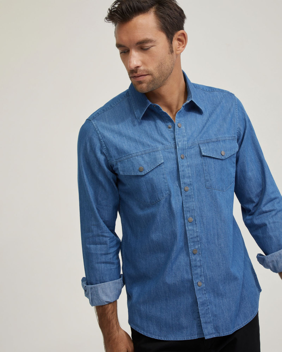 REGULAR FIT DENIM SHIRT MENS SHIRTS