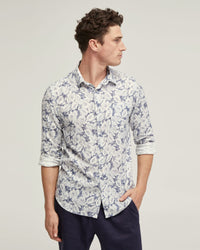 HOLLOWAY LINEN BLEND PRINTED SHIRT MENS SHIRTS