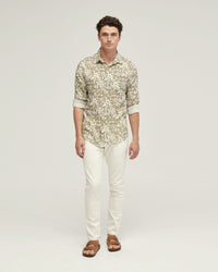 HOLLOWAY LINEN BLEND PRINTED SHIRT MENS SHIRTS