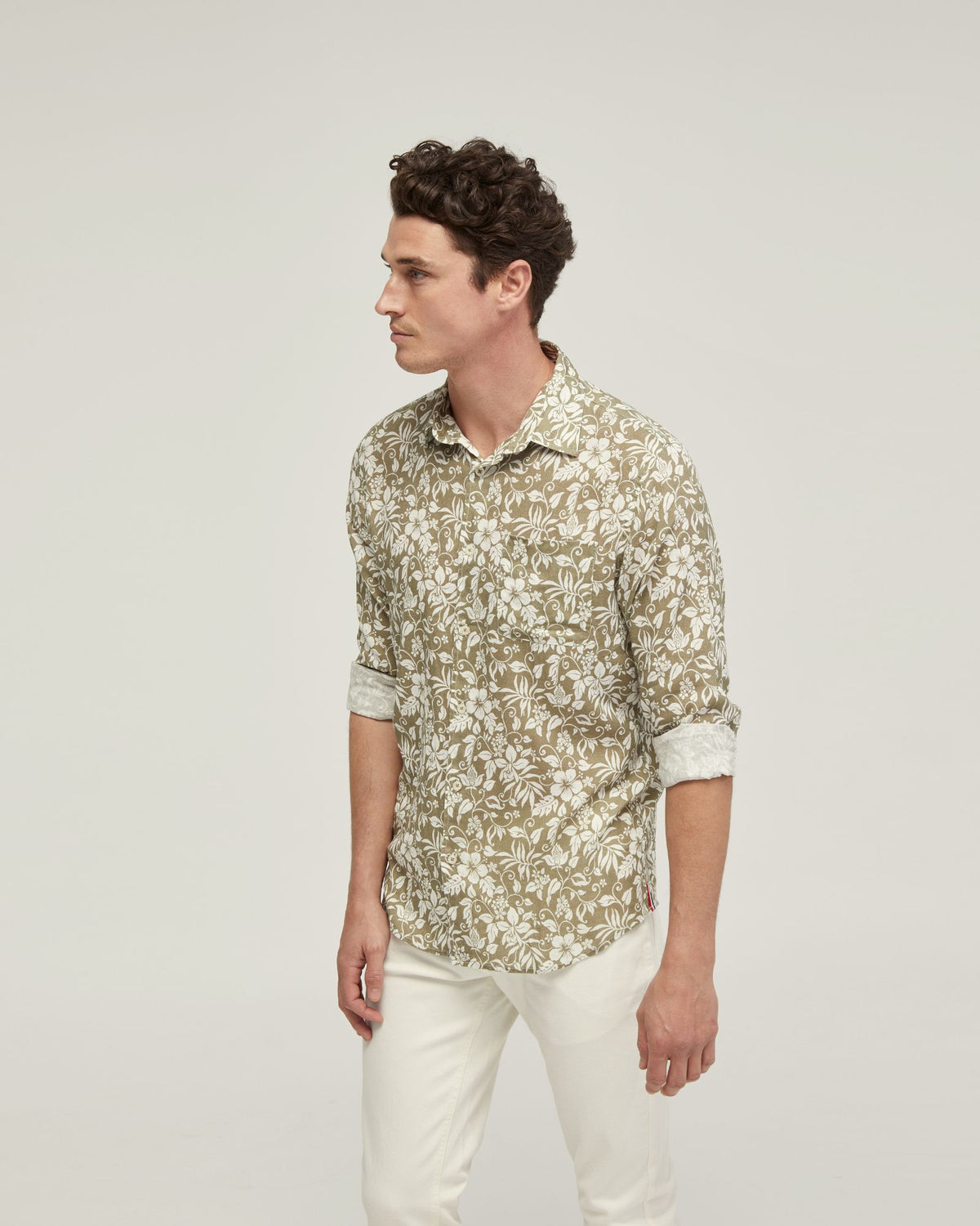 HOLLOWAY LINEN BLEND PRINTED SHIRT MENS SHIRTS