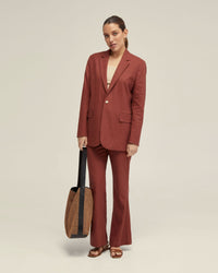 WILLOW OVERSIZED LINEN JACKET WOMENS SUITS JKTS COATS