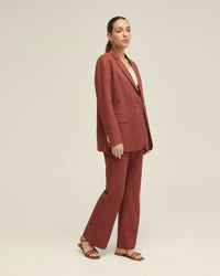 WILLOW OVERSIZED LINEN JACKET WOMENS SUITS JKTS COATS