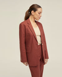 WILLOW OVERSIZED LINEN JACKET WOMENS SUITS JKTS COATS