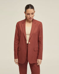 WILLOW OVERSIZED LINEN JACKET WOMENS SUITS JKTS COATS