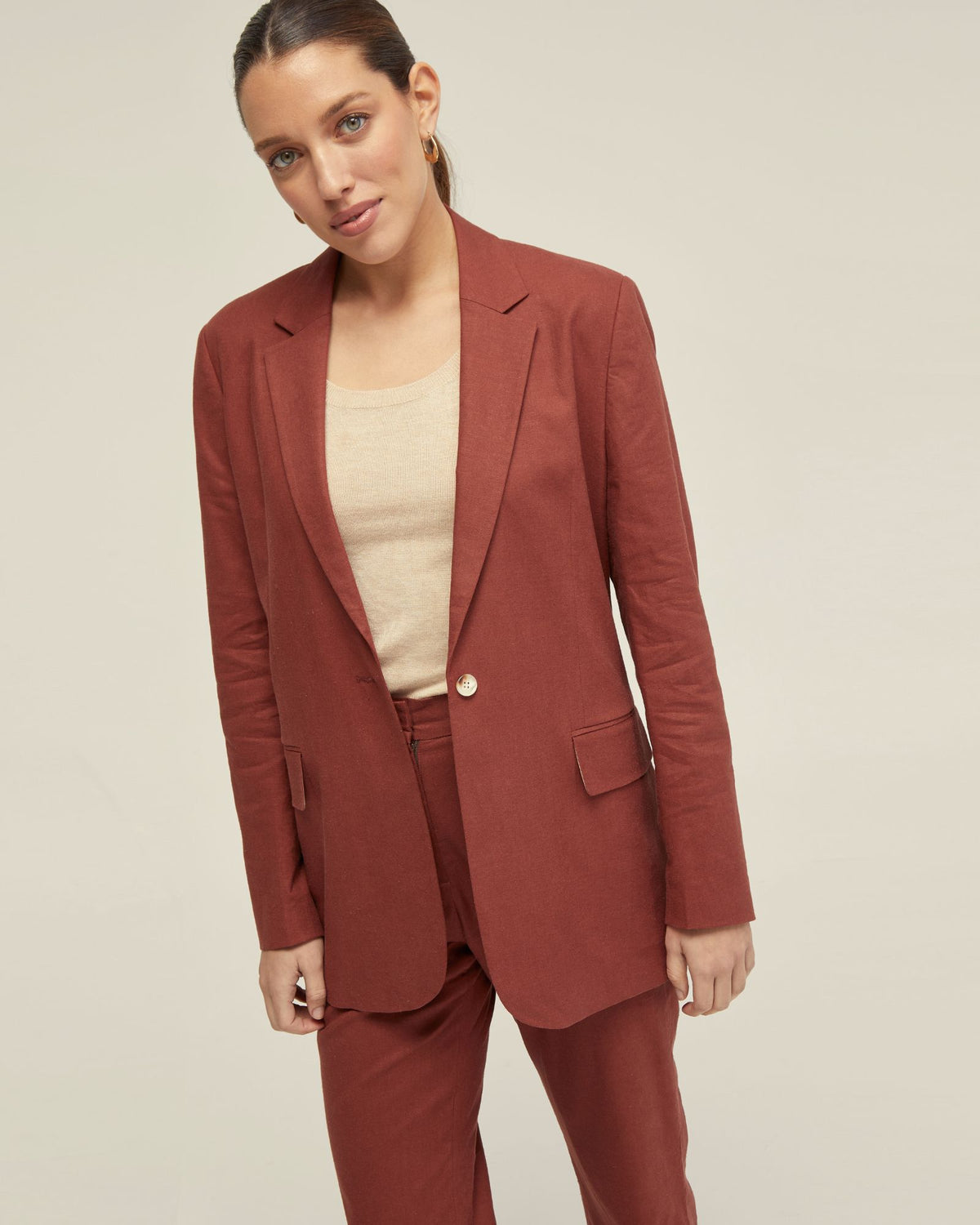 WILLOW OVERSIZED LINEN JACKET WOMENS SUITS JKTS COATS