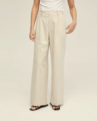 SONIA PLEAT FRONT LINEN PANTS WOMENS PANTS