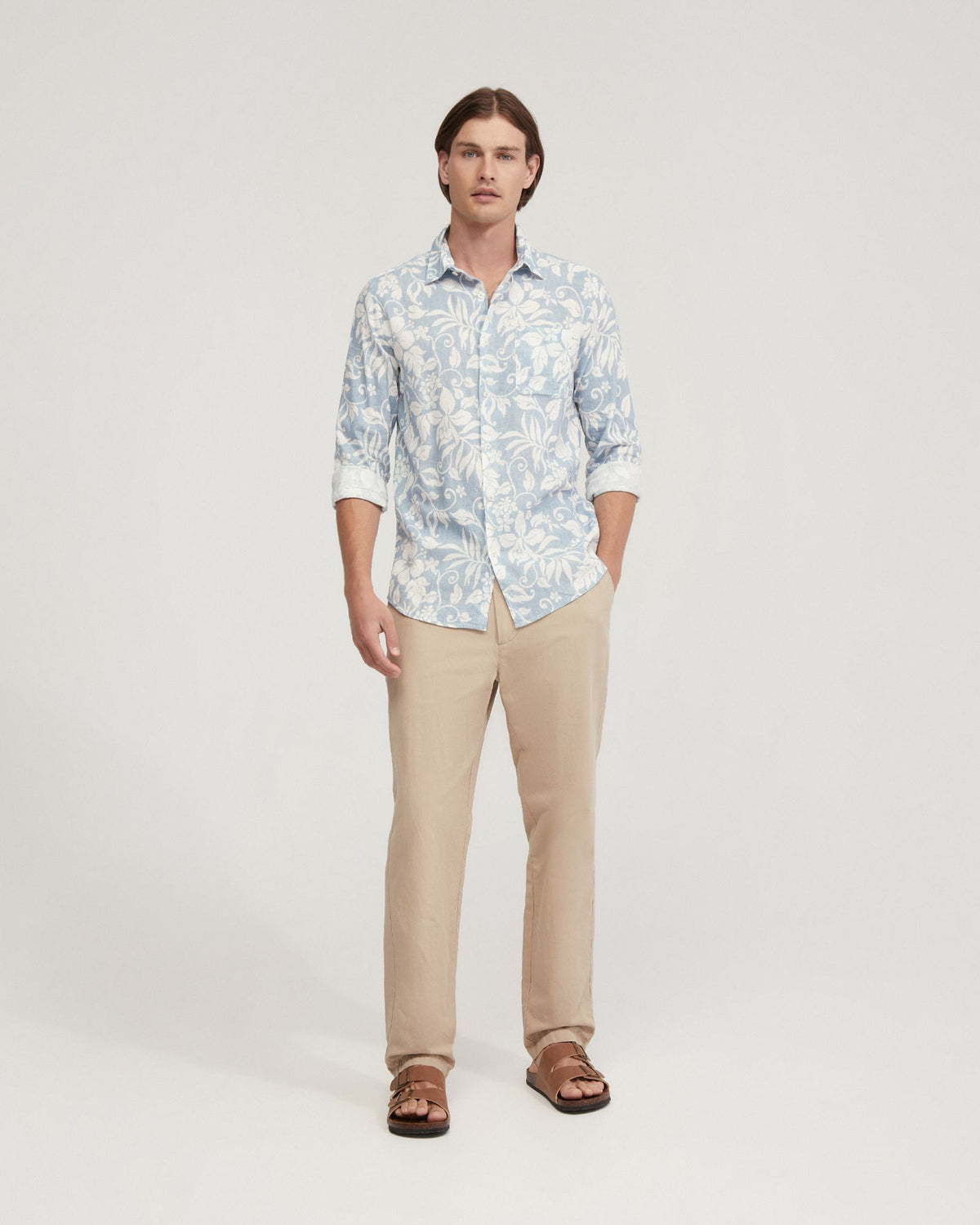 Holloway Linen Blend Printed Shirt - Available ~ 1-2 weeks MENS SHIRTS