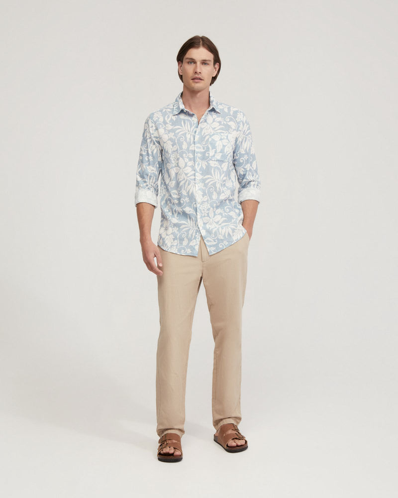 Holloway Linen Blend Printed Shirt - Available ~ 1-2 weeks MENS SHIRTS