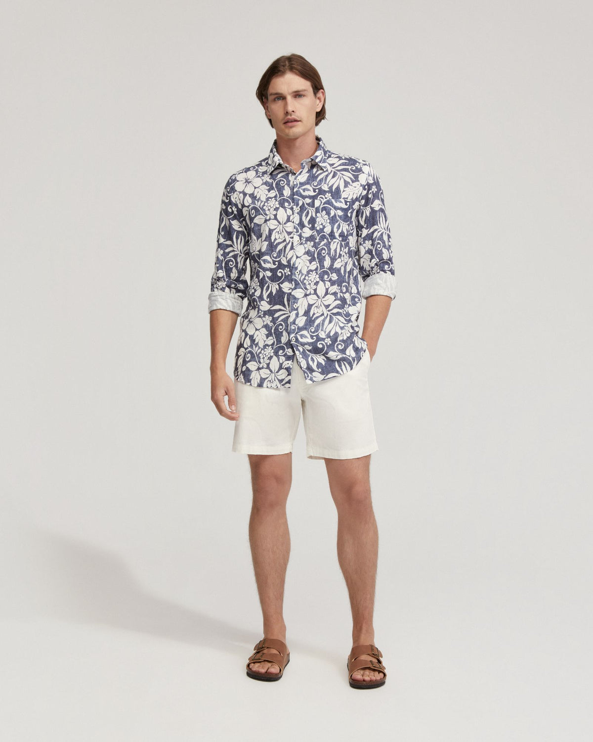 Holloway Linen Blend Printed Shirt - Available ~ 1-2 weeks MENS SHIRTS