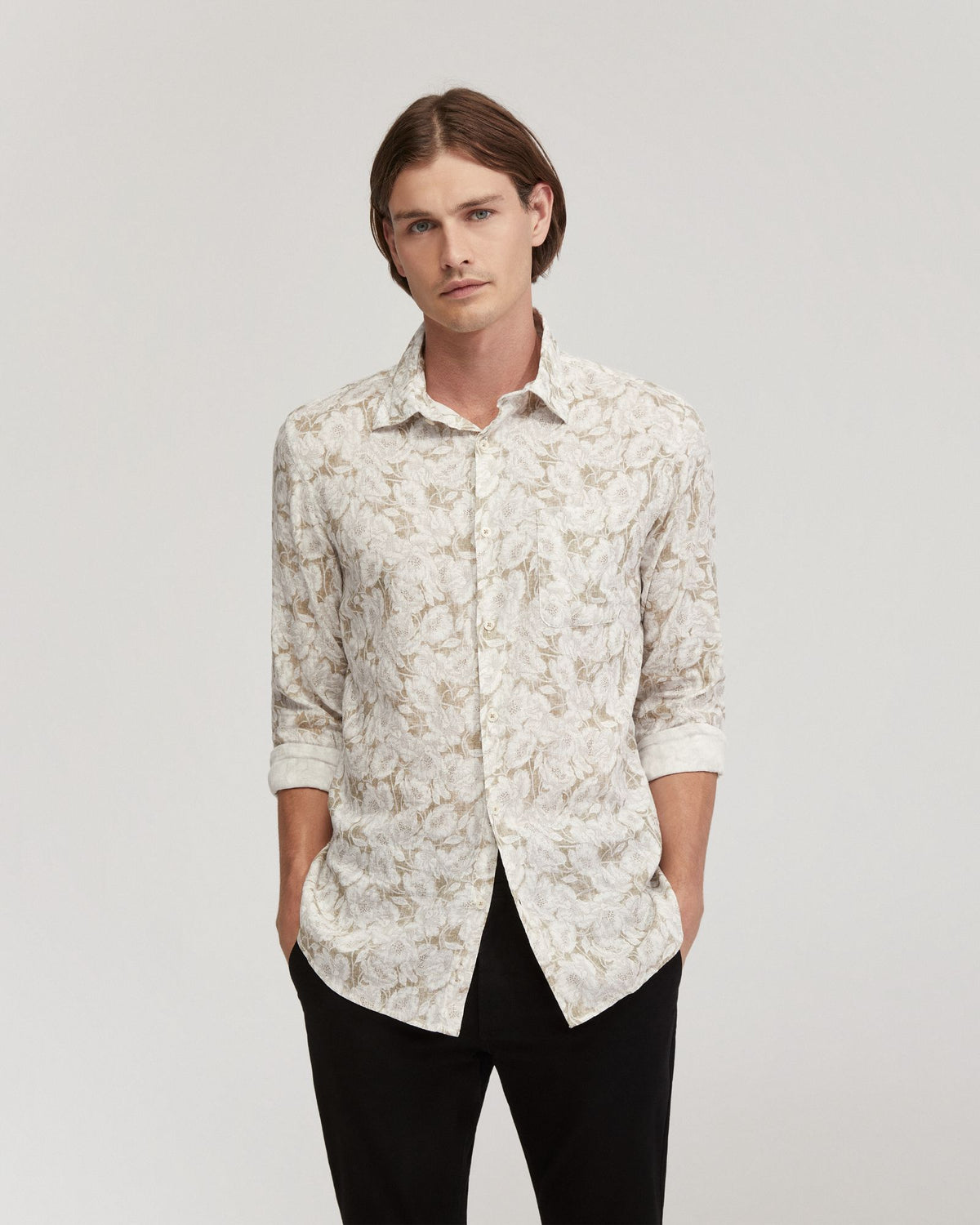 Holloway Linen Blend Printed Shirt - Available ~ 1-2 weeks MENS SHIRTS